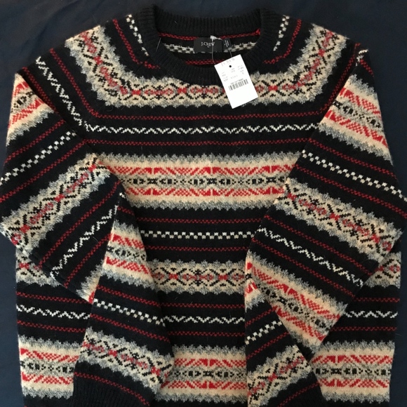 J.Crew Fair Isle Lambs Wool Sweater